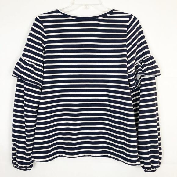 Old Navy Ruffled Sleeves Striped Sweater Size Medium - Picture 7 of 13